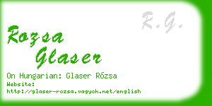 rozsa glaser business card